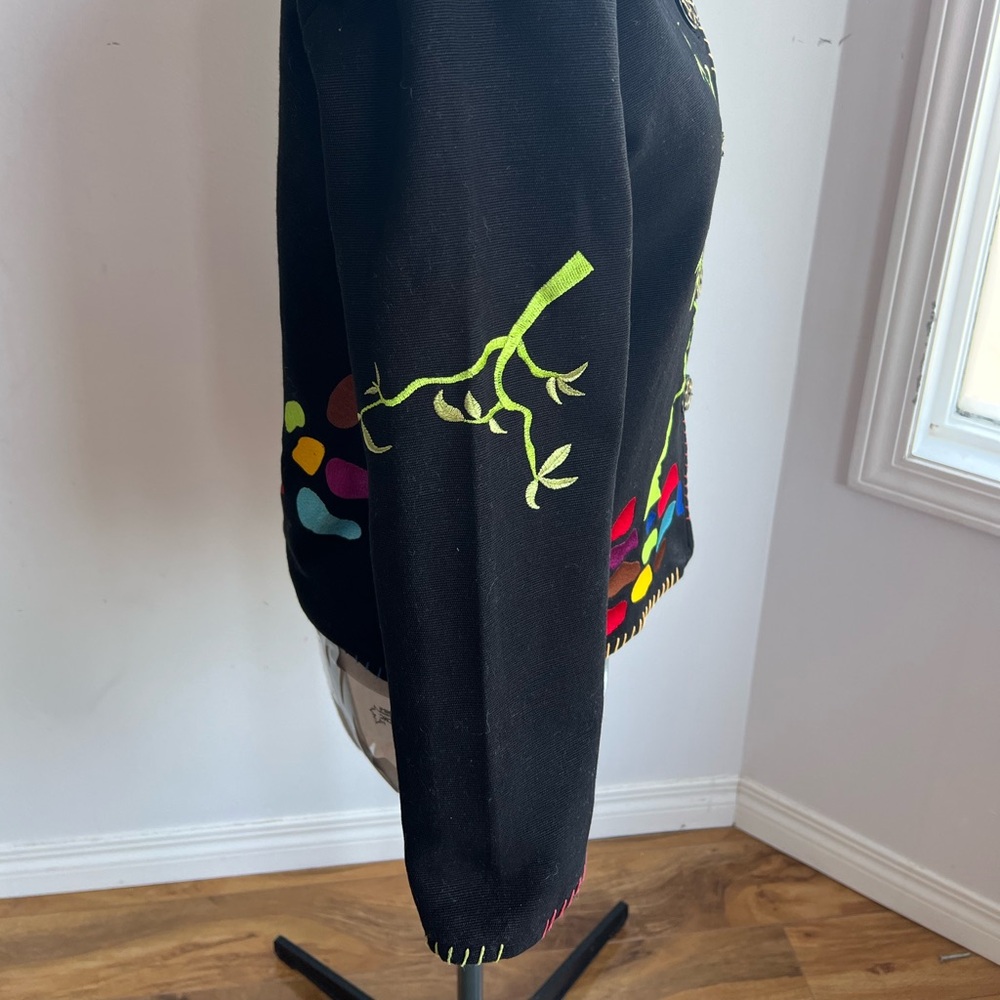 Y2K 100% Cotton Vintage Jacket with Embroidery Safari Mother-core size Large - Picture 6 of 12